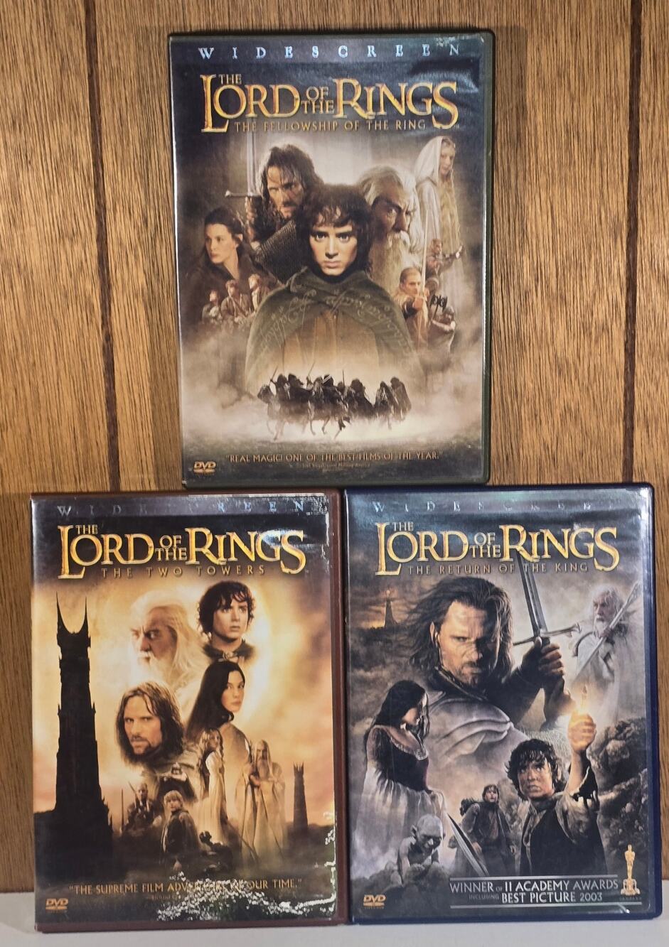 Lord of the Rings DVD Lot Widescreen Trilogy Fellowship Two Towers Return King